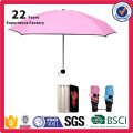 Sun Parasols Pink Ladies Mini UV Proteção 5 Fold Pocket Umbrella De China Fábrica